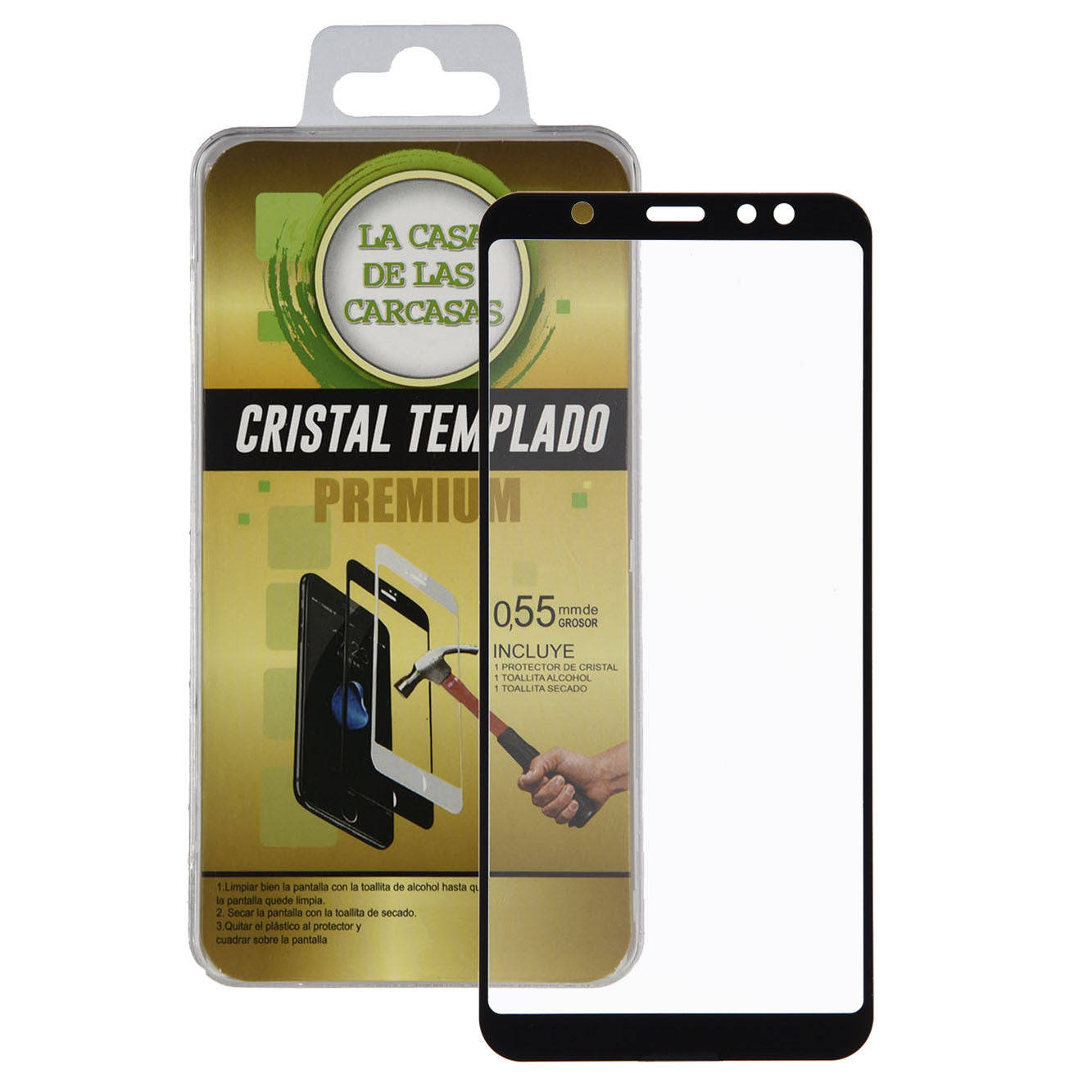 Cristal Templado Completo para Samsung Galaxy A6 Plus 2018