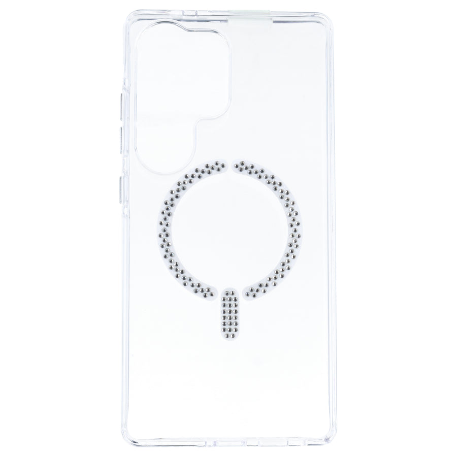 Funda Antiyellow Compatible con MagSafe con Brillantes para Samsung Galaxy S24 Ultra