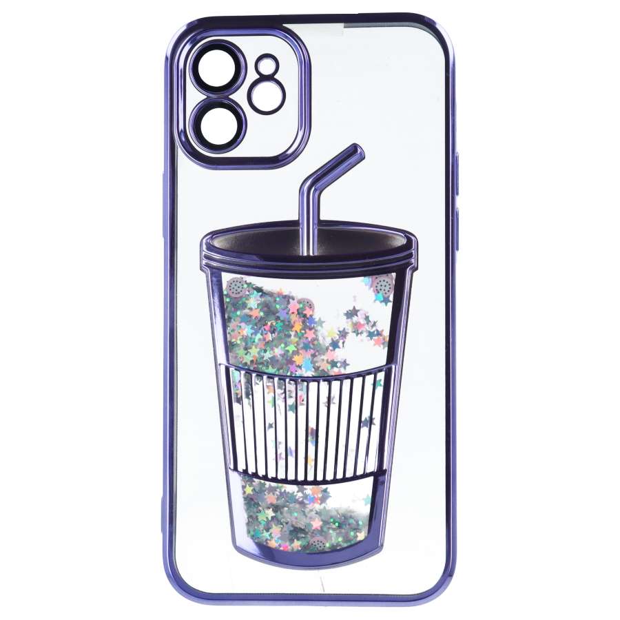 Funda Bumper con Vaso de Purpurina para iPhone 12