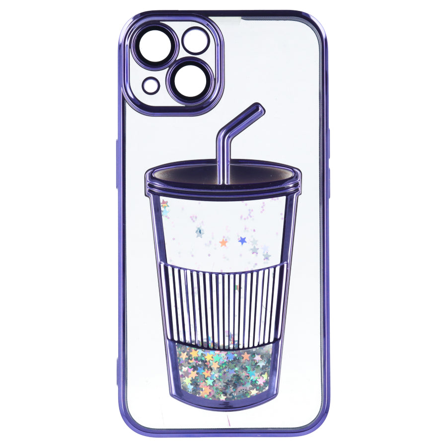 Funda Bumper con Vaso de Purpurina para iPhone 13