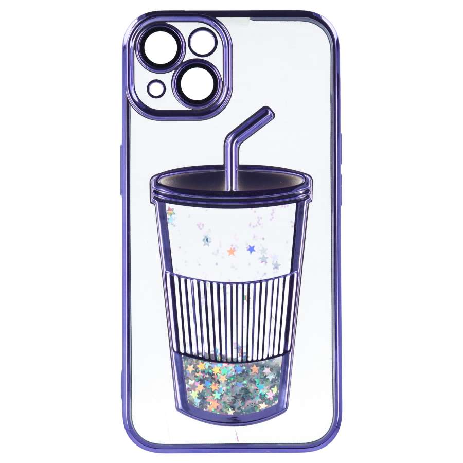 Funda Bumper con Vaso de Purpurina para iPhone 13